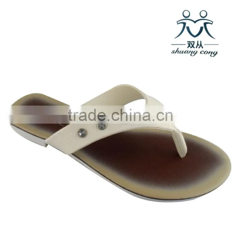 2016girl dress flip flop lady slipper with rhinestone for beach