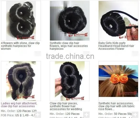 Supply new small flowers hair pieces, claw clip synthetic hair accessories