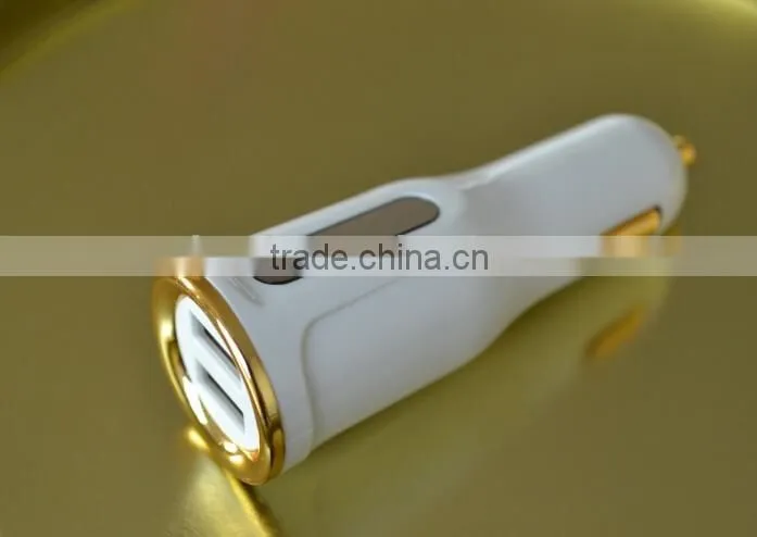 Hot selling 2016 Christmas gift 5v 2100ma usb mini car charger double usb ports mini car charger