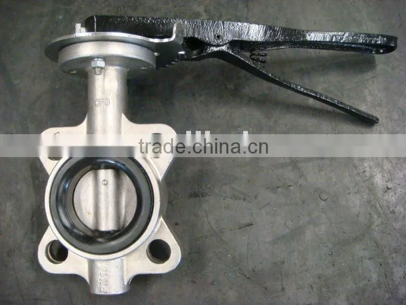2"~24" PN10/16 Stainless steel wafer butterfly valve