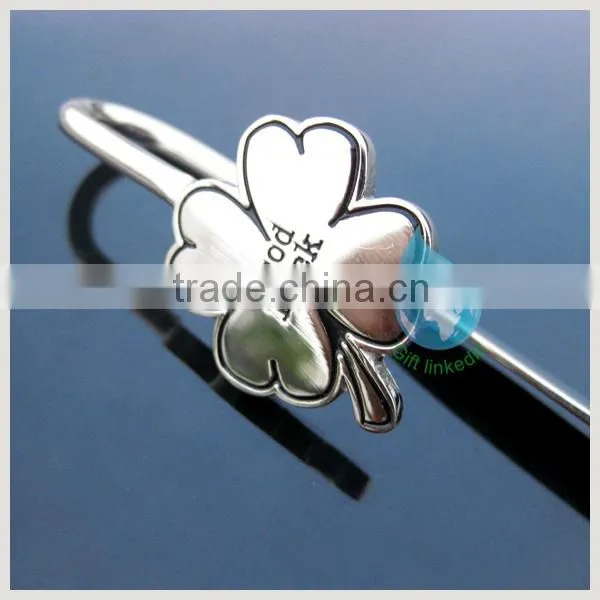 2014 china promotional metal brass book mark with key tag