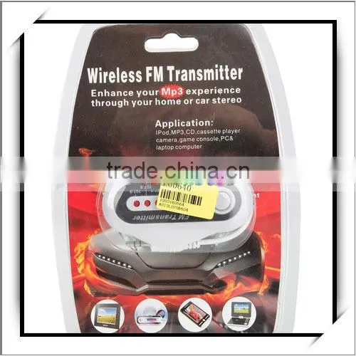Car MP3 Player Wireless FM Transmitter connect the mp3 player to the car White