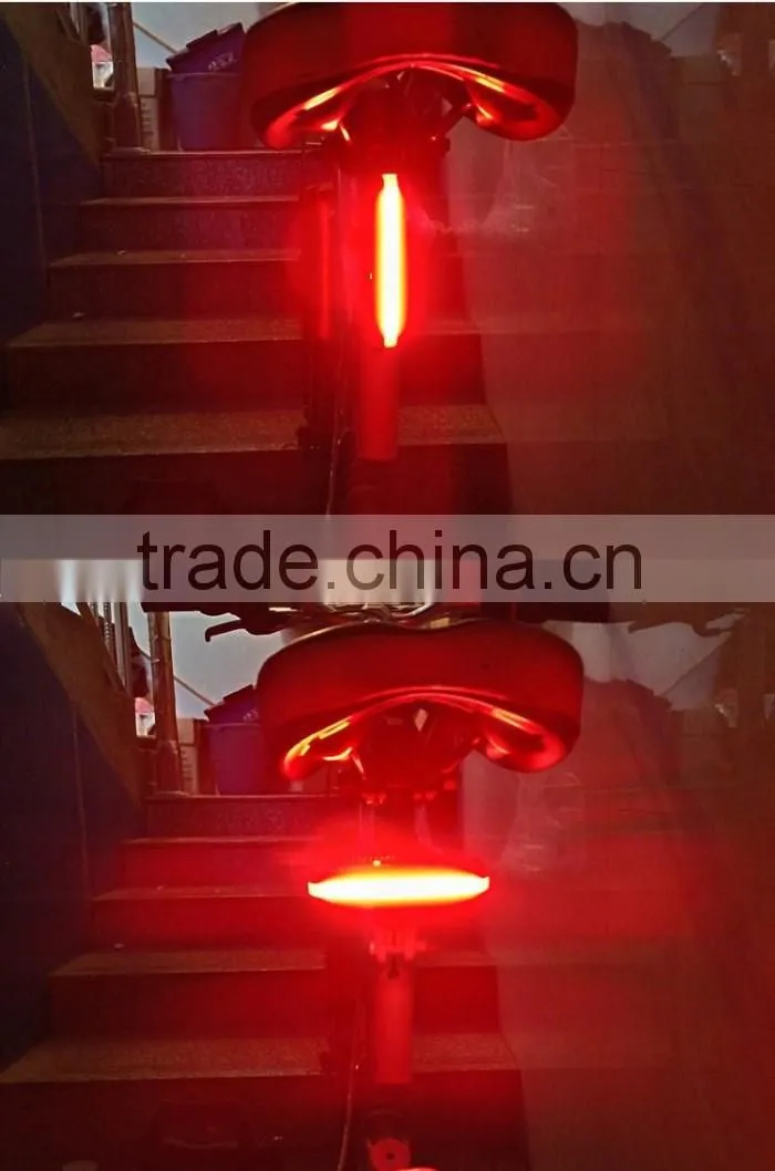 USB Rechargeable Led Bike Bicycle Laser Beam Rear Tail Light Strobe Light lamp On Bike