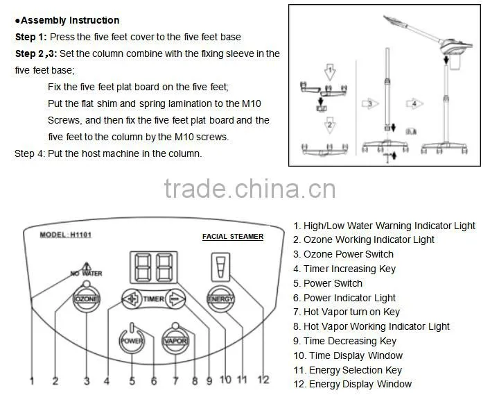 Micro-Computer Herbal Aromatherapy Ion Facial steamer for beauty salon