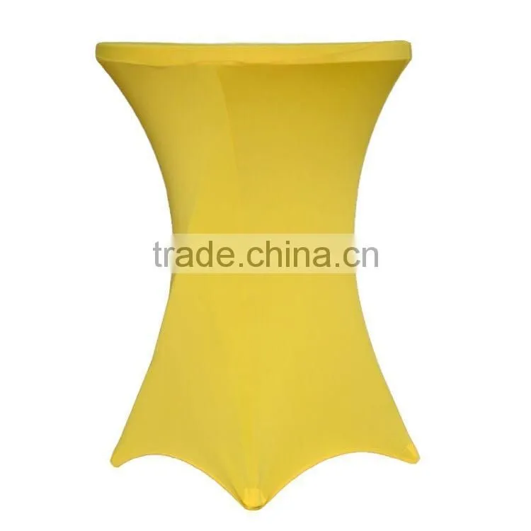 LZB016 fashionable solid color blue cocktail table cover for sale