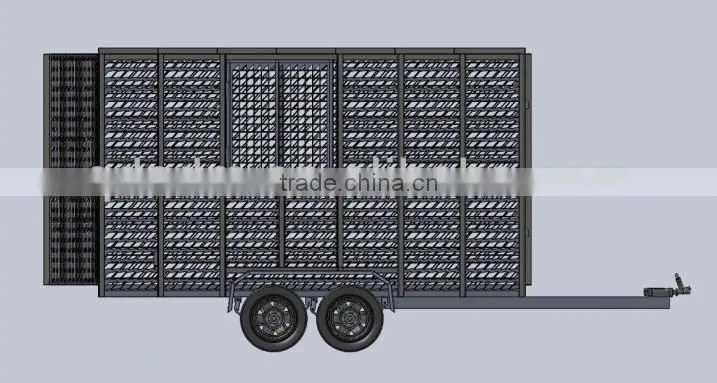 Powder coated galvanized Trash trailer