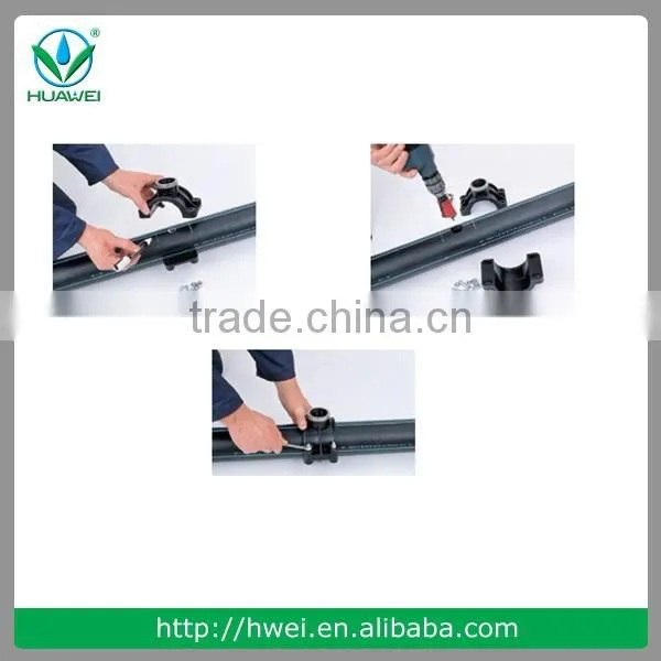 Saddle clamp PE pipe compression fittings
