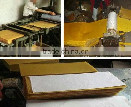 Beekeeping beeswax comb foundation with natural bee beeswax sheet