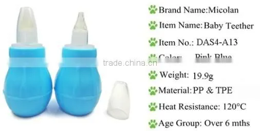 Health Silicone Nose Snot Cleaner Softest Vacuum Baby Nasal Aspirators