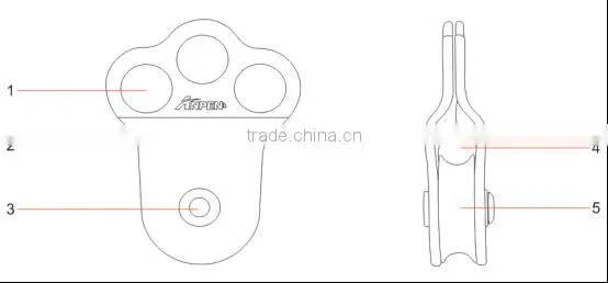 Single Steel Pulley for Arborist Tree climbing Rescue
