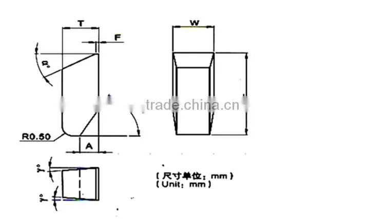 High quality cemented tungsten carbide saw tips for brazing