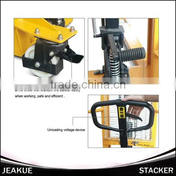 2015 Newest 1500kg Manual Hydraulic Stacker