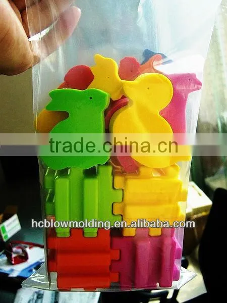 OEM Blow Molding plastic buliding block children plastic building block toys DIY toys