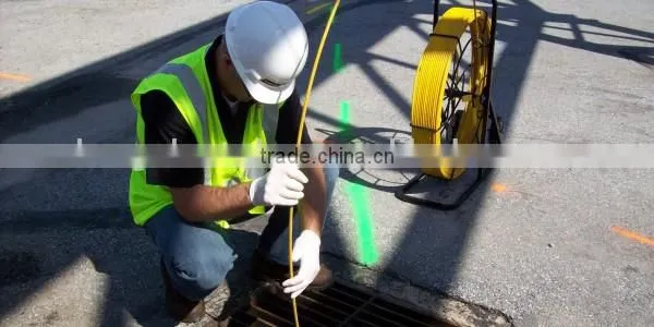 10mm fiberglass push pull made in China/Flexible guide tracing duct rodder