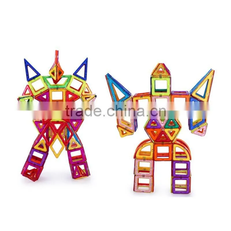 Creative Kids DIY toy educational magnetic bulding solid plastic block
