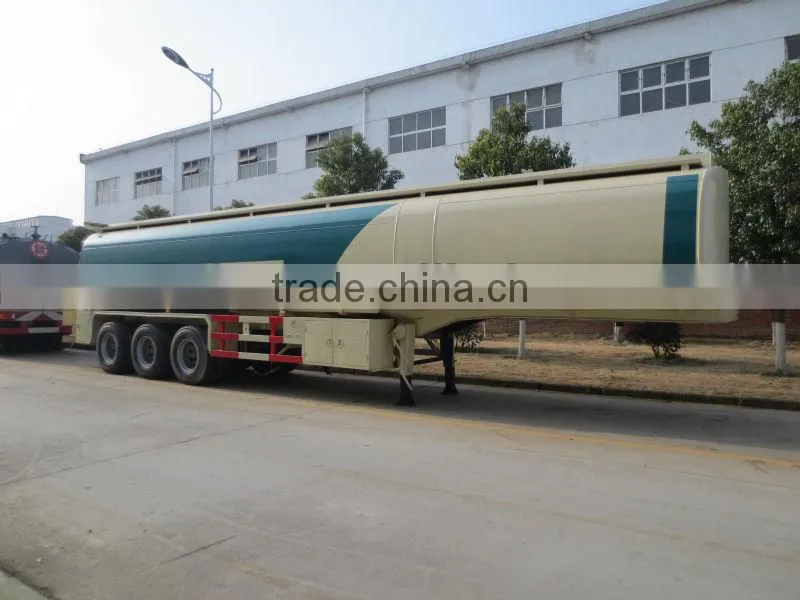 3 axles Aluminum alloy chemical liquid transport semitrailer 41m3