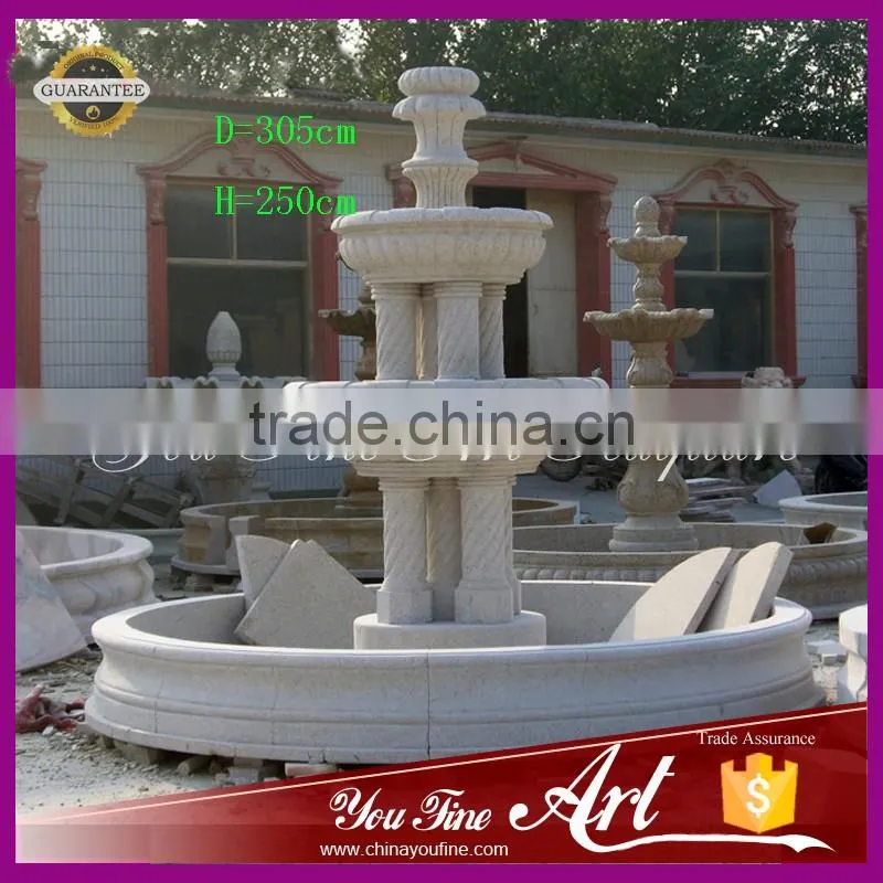 garden stone column fountain for sale