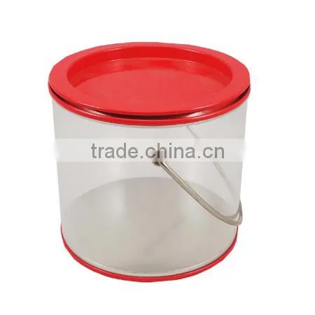 handle removable top PVC plastic packaging box