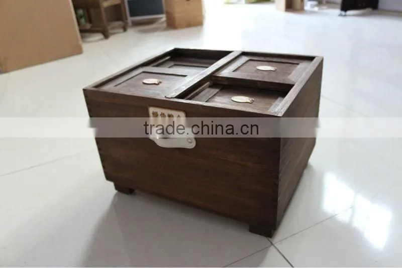 kitchen furniture rice storage bin wooden kitchen storage box