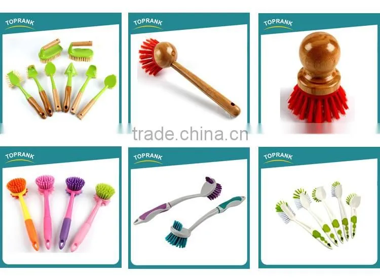 Toprank Popular Cheap Price Kitchen Cleaning Long Handle Oil Pan Dish Scrub Cleaning Brush