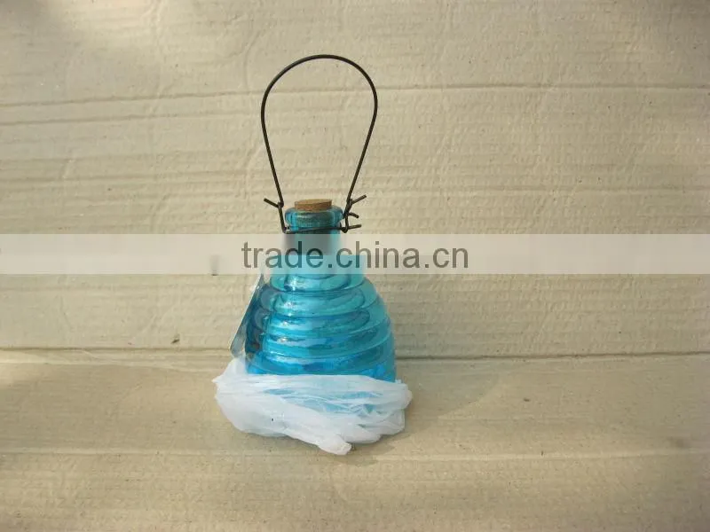 Hanging glass bee catcher