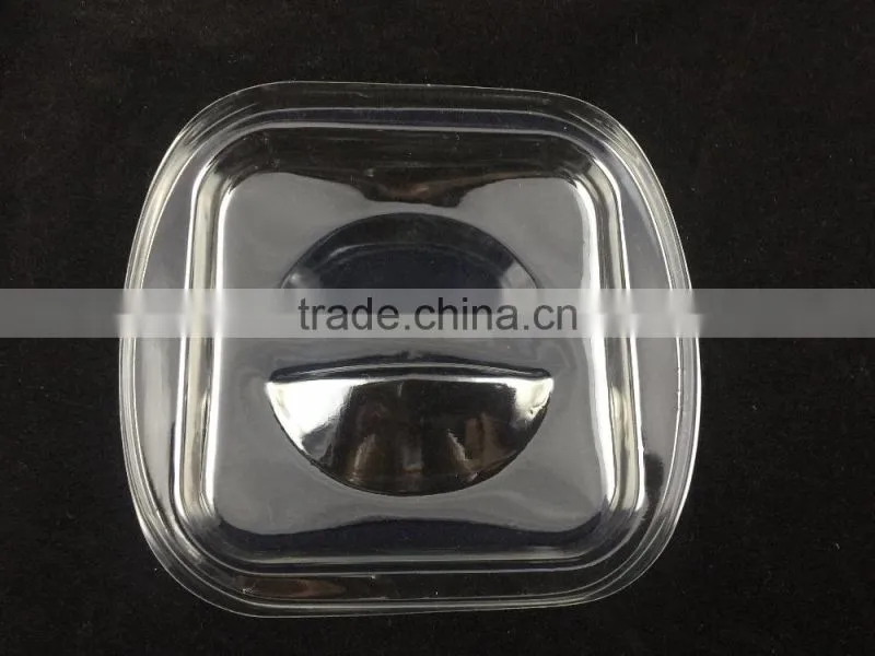 PET lid for Salad Bowl, Easy Handle Plastic Lid, New Design Clear Lid for Ceramic Tableware