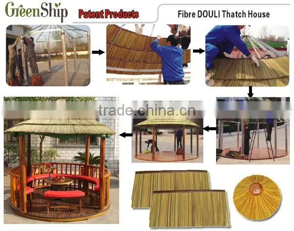 Eco friendly artificial plastic tiki synthetic thatch roof
