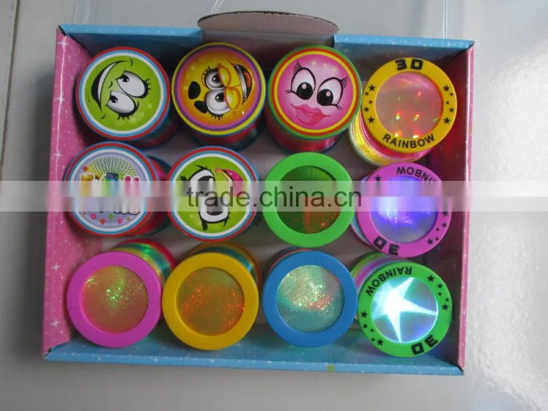 new popular 3D magic raibow spring with led light, LED rainbow spring toys for kids