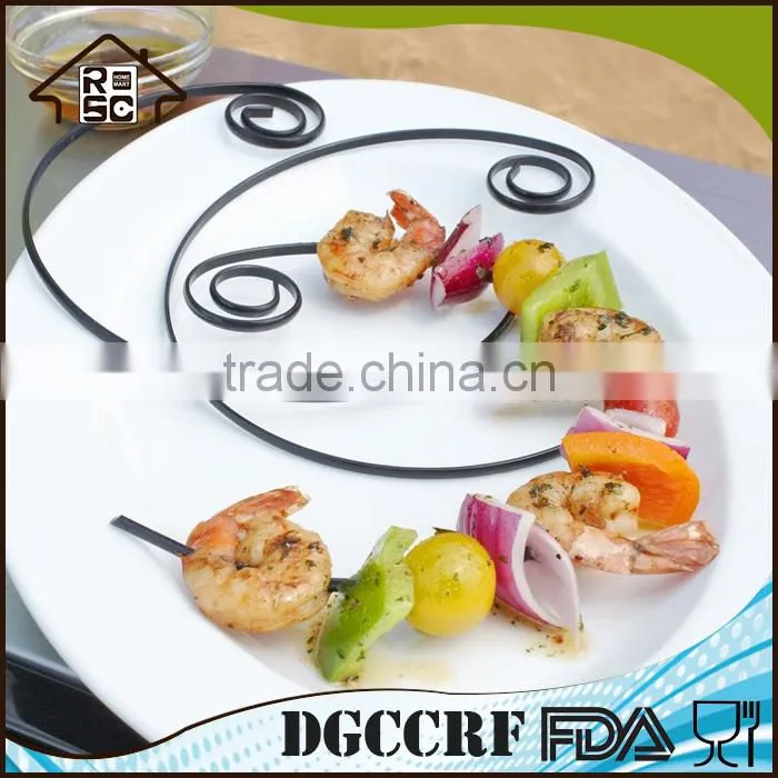 Food Grade Safe Non-Stick Stainless Steel BBQ Circle Kabob Plate Skewers