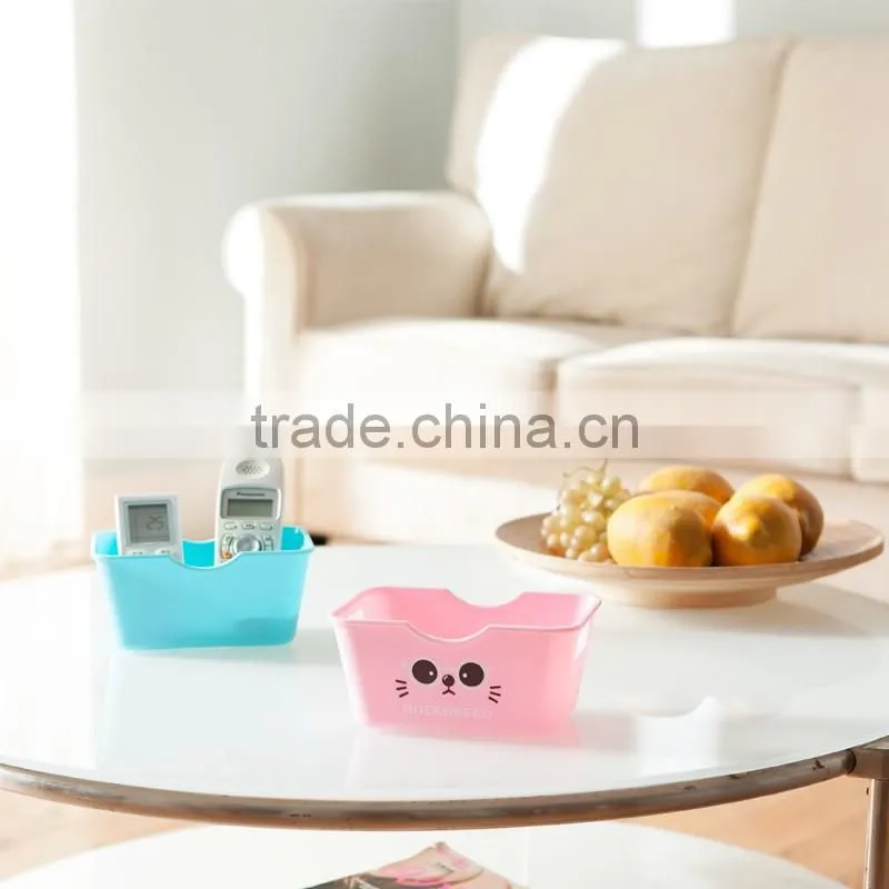 cute cartoon cat design Plastic desktop storage box