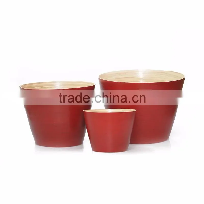 2017 High quality, cheap price outdoor flower pots, decorative item made from natural bamboo