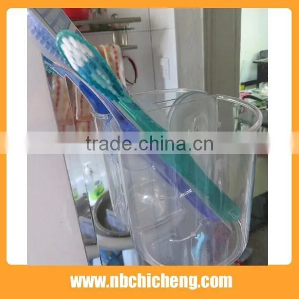 Plastic suction hook toothbrush holder wall suction cup commodity shelf toothbrush cup