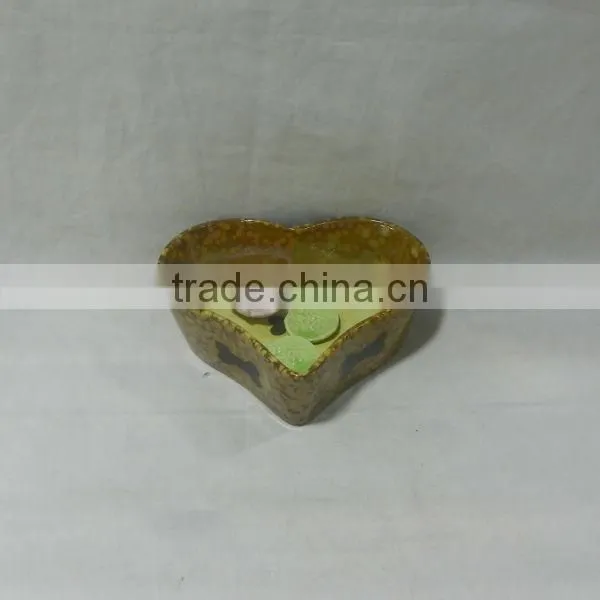 Heart Shape Ceramic Dog Bowl
