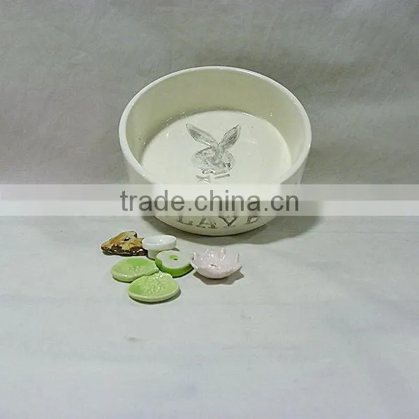 Wide Ceramic Dog Bowl
