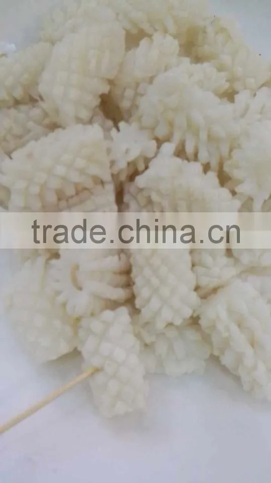 Frozen Food Pineapple Cut Squid Carving