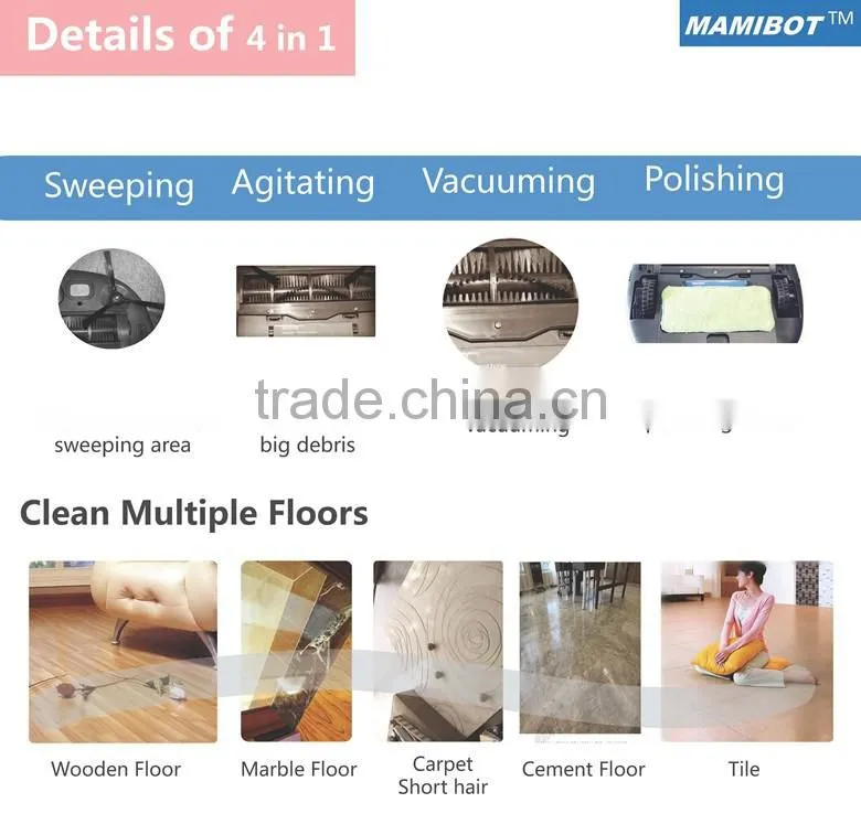 2016 new robotic cleaner with mop
