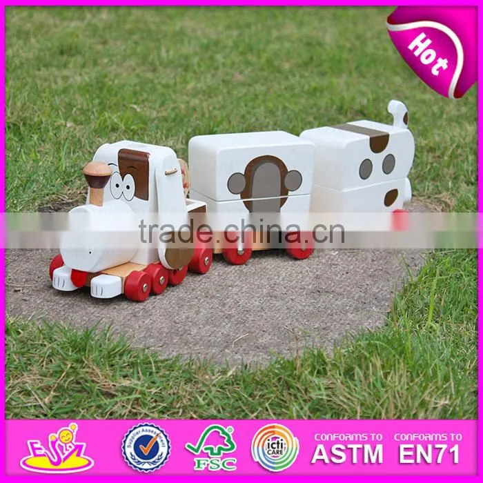 2015 Promotional toy Funny Kids Pull line dog toys,Wooden children pull string toy,High quality wooden pull animal toy W05B100