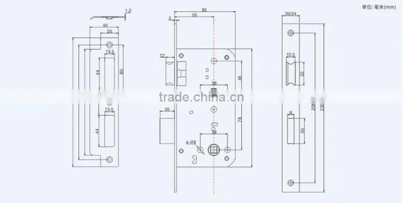 high performance good quality and competitive miotise lock body 55x78