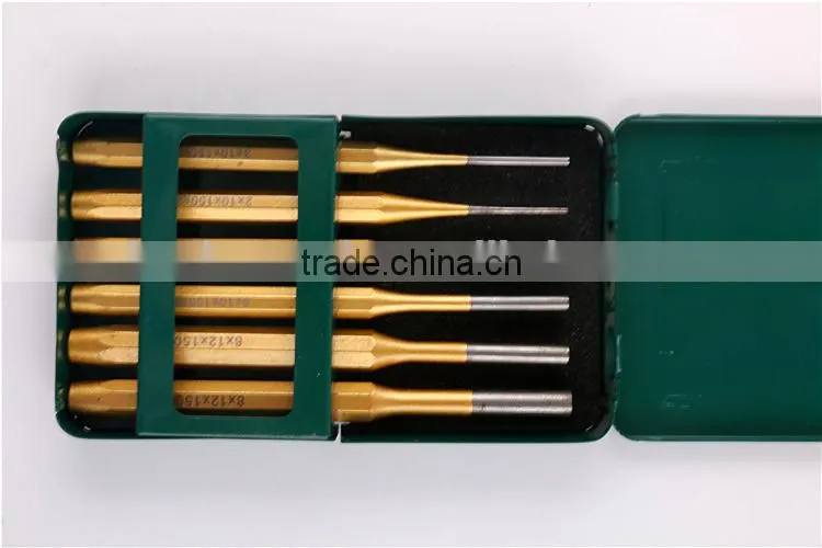 6 Pcs Golded Punch & Chisel Sets