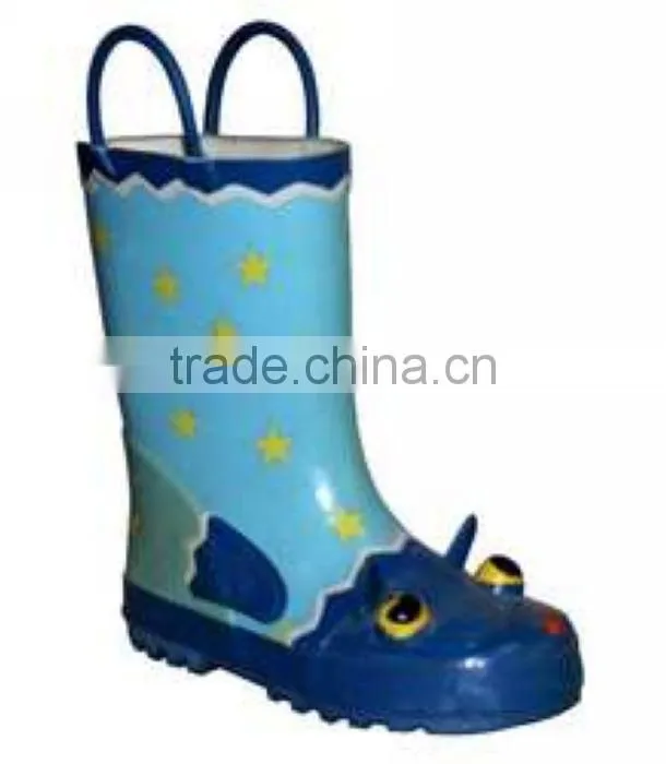 cheap cute high top rubber rain boot with handles