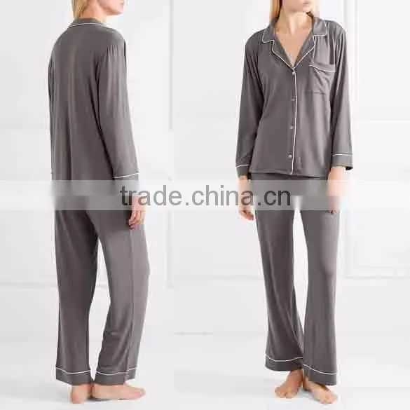 Dubai Women Sleepwear Jersey Pajama Set Women Silk Nighty Sleepwear Nightgown Women Sleepwear