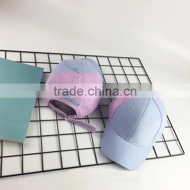 New Style Double Color Assembling Baseball Dad Cap With Flat embroidery