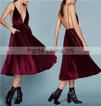 Latest Party Wear Picture Deep V-neck Sexy Nighty Girls Dresses Photos Open Back Shimmer Mini Bodycon Dress HSd5133