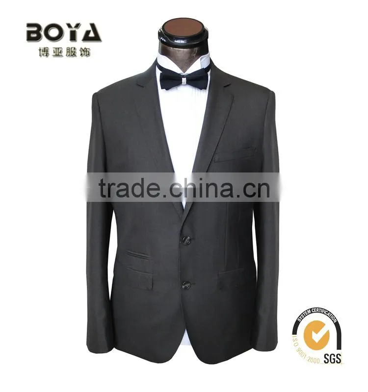 2015 new arrival TR grey fabric jacket & blazer for mens with notch lapel men blazer suit