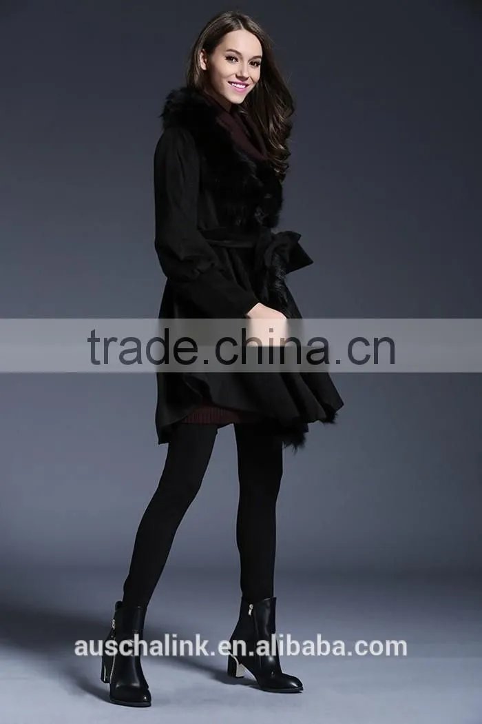 hot sell trendy lady custom made sexy fur coat made in china