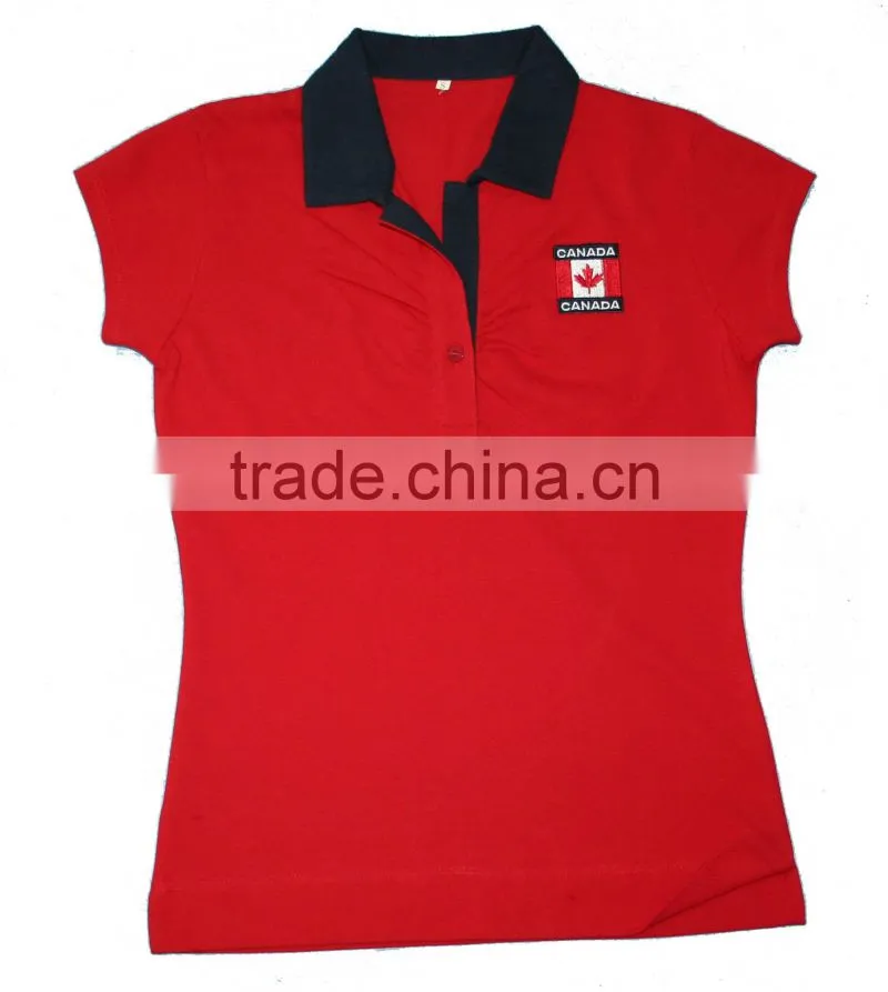 2017 wholesale fashion new design ladies polo shirt