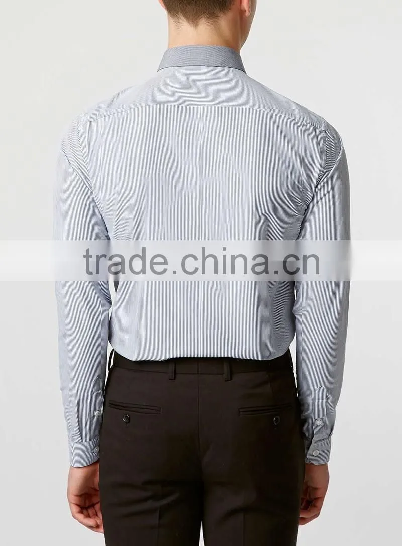 Mixed Stripe Gingham Long Sleeve Smart Shirt