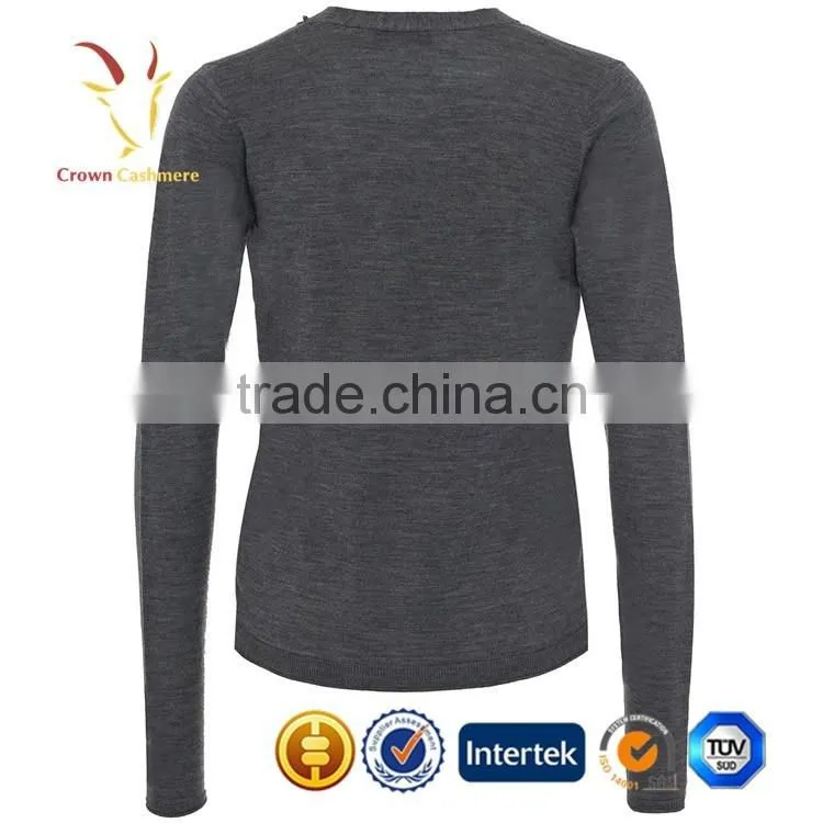 Women knitted Grey Cashmere Cardigan Sweater