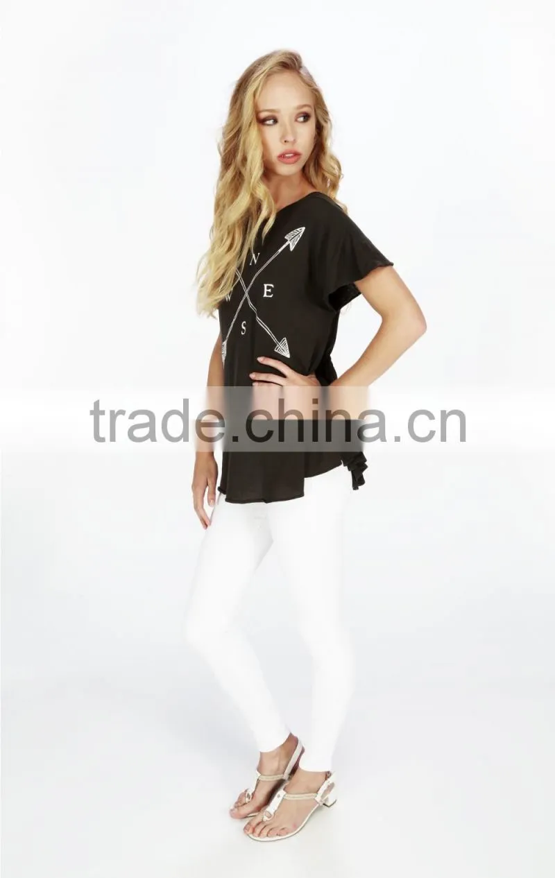 Loose short sleeve cotton tshirt women