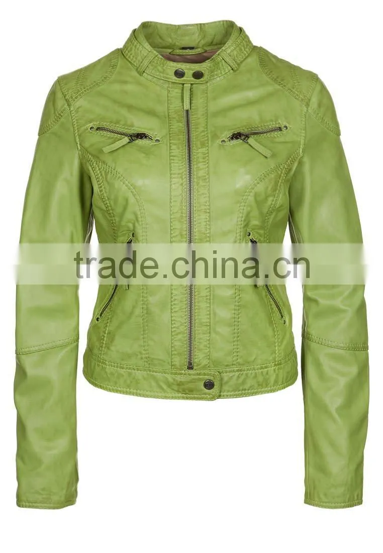 high quality leather jacket for woman